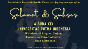 Selamat dan Sukses Wisuda XIX Universitas Putra Indonesia Tahun Lulus 2023